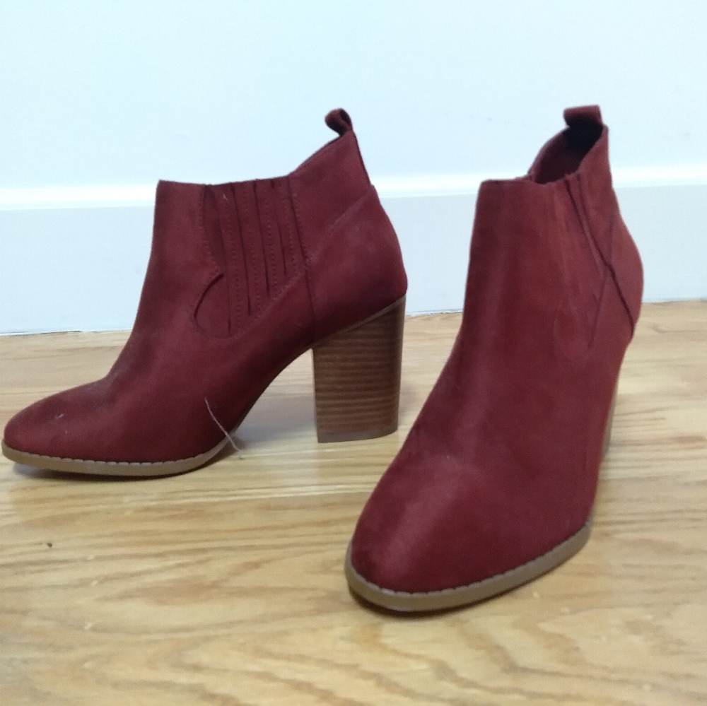 Faux suede boots
